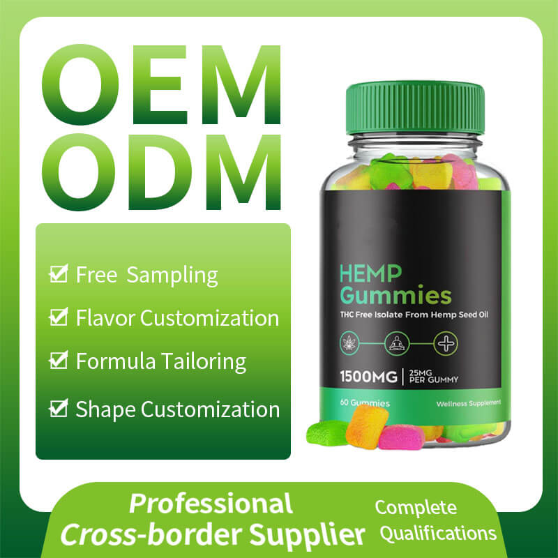 ODM OEM Hemp Gummies For relax and Sleep 60 gummies hemp extract hemp seed oil gummy-2