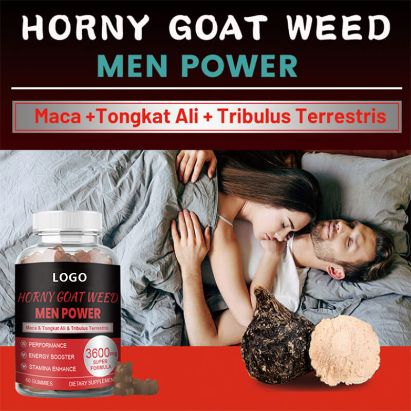 OEM Horny Goat Weed Maca Energy Booster Men Power Gummies Stamina Enhance-3