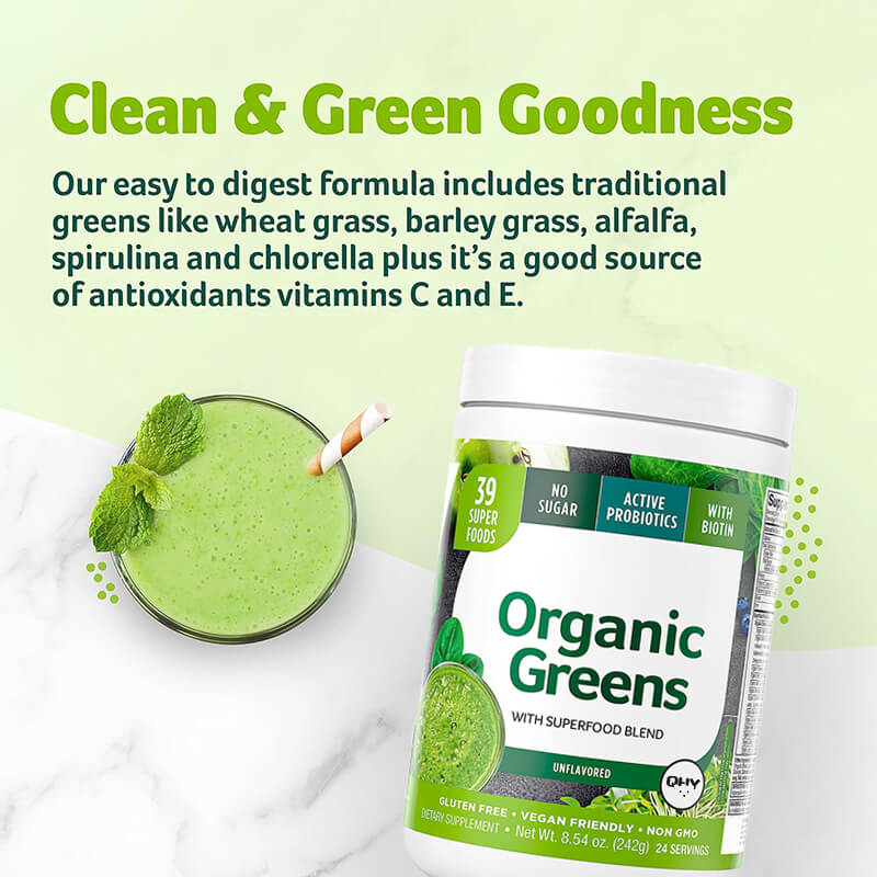 OEM Private Label Super Greens Powder Multivitamin Dietary Fiber Mix Foods Superfood Greens Powder for Promote Digestion-6